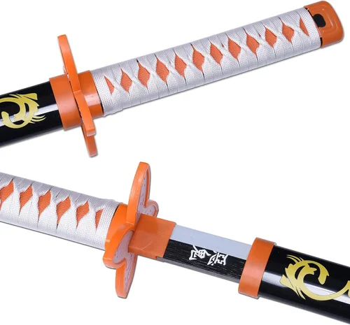 Vista 19 de ziqing Espada para cosplay de Demon Slayer hecha a mano, Katana de 31 pulgadas con múltiples estilos para elegir