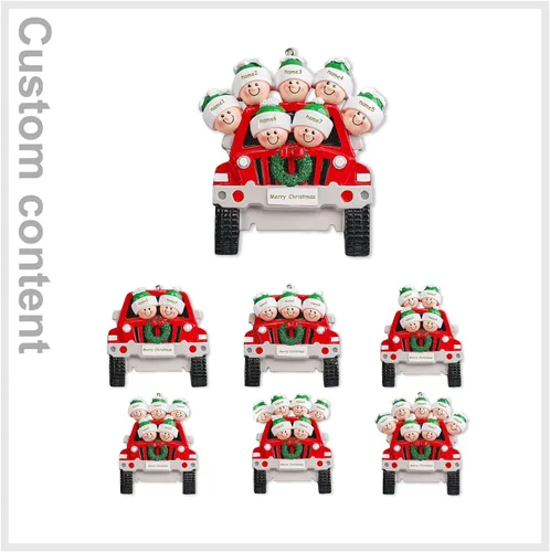 Vista 8 de Adornos de Navidad personalizados, adornos de Navidad 2024, adornos grabados personalizados para decoración del árbol de Navidad (Familia de 2)