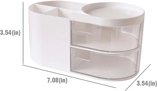 Vista 2 de MLAFE Kawaii - Caja de almacenamiento de artículos de papelería, organizador de maquillaje, suministros de cuenta de mano, lindo organizador Rosa