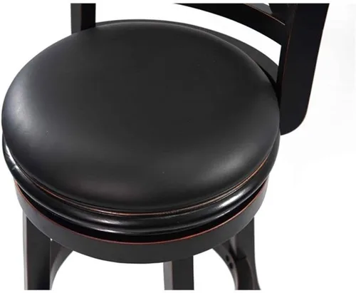 Vista 8 de Boraam Florence Taburete giratorio de madera con altura de mostrador - Black Sandthru