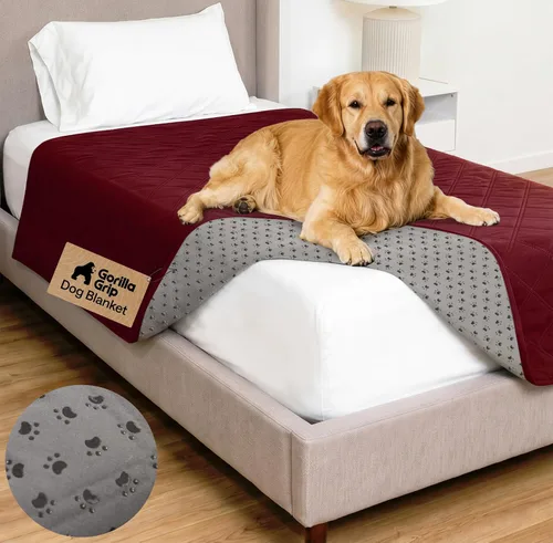 Vista 40 de GORILLA GRIP® Manta impermeable para perro, funda de sofá para perros, 30 x Borgoña