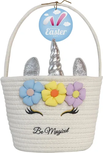 Vista 10 de Cesta de Pascua, cestas de Pascua para niños, cesta de Pascua personalizada para niños y niñas, juego de 2 huevos de conejo vacíos, niños, niñas