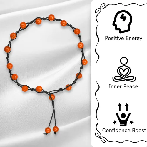 Vista 54 de Amazing Gemstone Crystal Anklet Ankle Bracelets for Women - Waterproof Beaded Healing Crystal Anklets, Plus Size Chakra Gemstone Bead Anklet