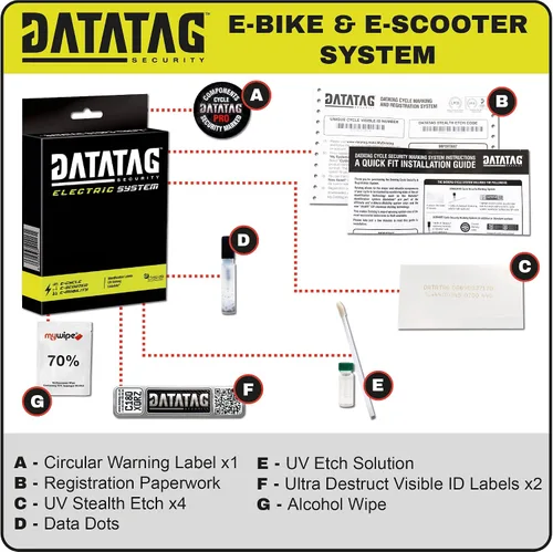Vista 3 de E-Bike/E-Scooter/E-Mobility Sistema de Identificación de Seguridad, Negro