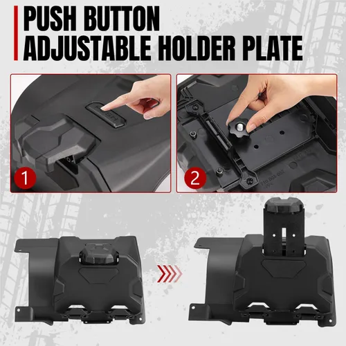 Vista 4 de A & UTV PRO Soporte para tableta para 2016-2024 Can Am Defender HD5 HD8 HD10, soporte de teléfono para dispositivo electrónico con caja
