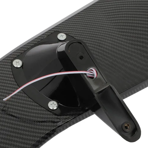 Vista 3 de SCITOO Alerón de alerón de ventana trasera ABS para alerón universal de 52 pulgadas con aspecto de carbono brillante