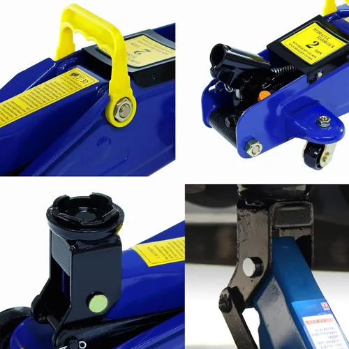 Vista 5 de Torin Gato hidráulico de perfil ultra bajo de acero resistente para servicio/piso con bomba de elevación rápida de doble pistón, capacidad de 2