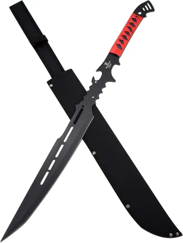 Vista 7 de Snake Eye Tactical - Espada de fantasía con funda de nailón, machete para exteriores y camping Verde
