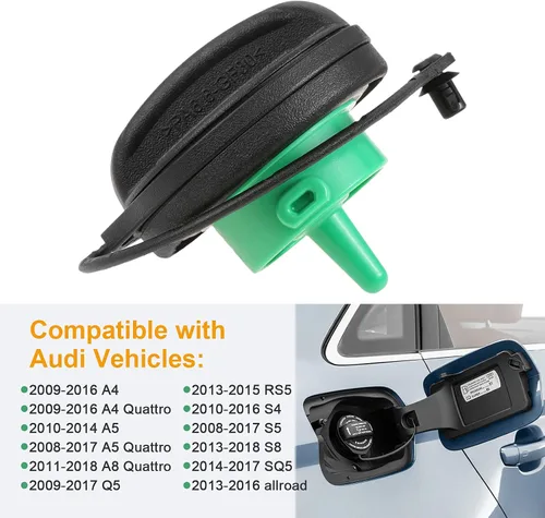 Vista 2 de Tapa de gasolina 8K0201550N Reemplazo para Audi A4, A4 Quattro, A5, A5 Quattro, A8 Quattro, Q5, RS5, S4, S5, S8, SQ5, Allroad Reemplazar 8K0 201 550