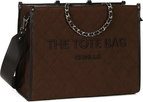 Vista 24 de Chinllo - Bolso de mano para mujer, bolsa satchel con asa superior y correa para el hombro