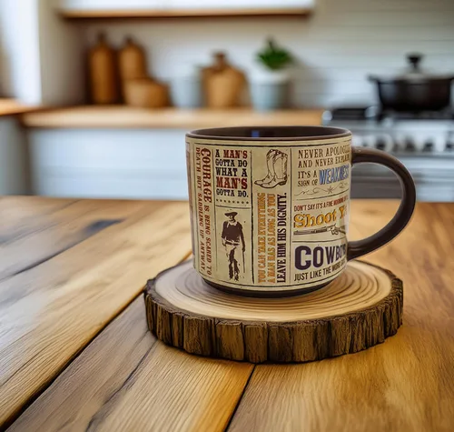 Vista 2 de Midsouth Products John Wayne - Taza de cerámica con citas de 16 onzas, inspiradora e icónica sabiduría occidental del duque mismo