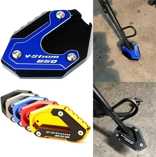 Vista 2 de TEMKIN W for Suzuki V-Strom 650/XT VSTROM 650 DL650 2004-2022 2021 Motorcycle CNC Kickstand Foot Side Stand Extension Pad Support Plate Y