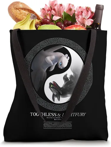 Vista 4 de How to Train Your Dragon 3 Toothless & Lightfury Yin Yang - Bolsa de mano
