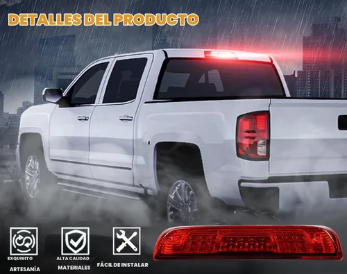 Vista 2 de PIT66 3ª Luz de Freno LED, Compatible con Chevy Silverado 2014-2018/Compatible con GMC Sierra 1500 2500HD 3500HD 2014-2018 Luz de Parada Trasera