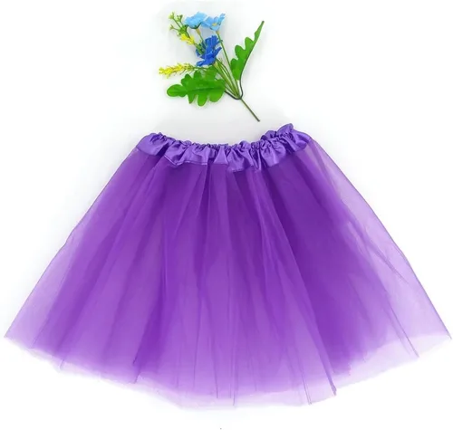 Vista 3 de 6 piezas de tutús para niñas, falda de tul de ballet de princesa (2-8T)