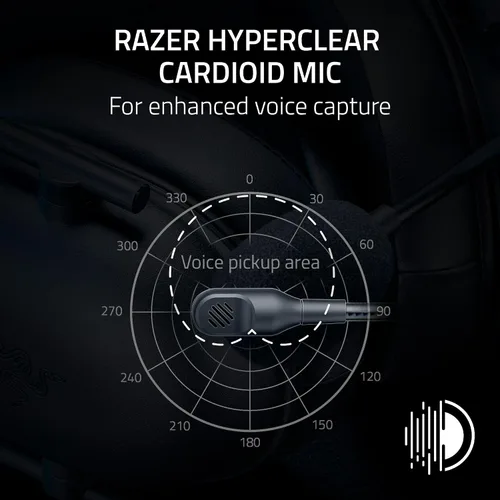 Vista 3 de Razer BlackShark V2 X PlayStation Gaming Headset: 50mm Drivers - Cardioid Mic - Lightweight - Comfortable, Noise Isolating Earcups - for PS5, Xbox