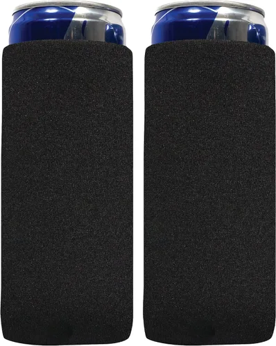 Vista 26 de QualityPerfection Fundas delgadas para enfriar latas, cerveza/energía (paquete de 6) para bebidas en blanco, 12 onzas, alta calidad, 0.157 in