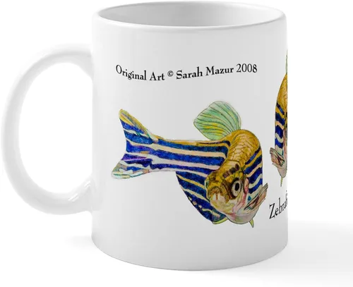 Vista 40 de CafePress I Speak Zebrafish - Taza de café de cerámica, taza de té de 11 onzas