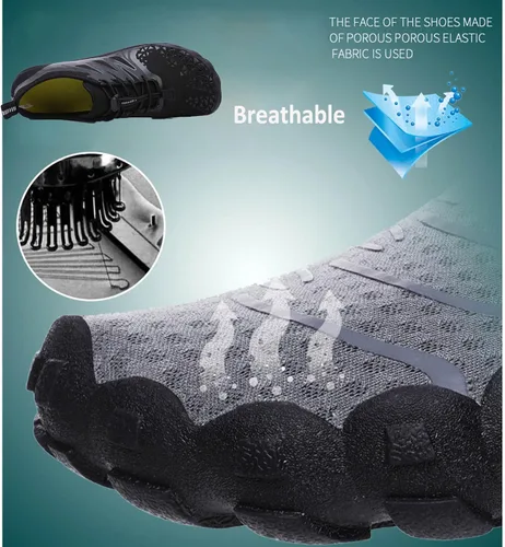 Vista 5 de Zapatos de agua para hombre y mujer, zapatos acuáticos de secado rápido, zapatos de agua atléticos descalzos para navegación, pesca, buceo, surf