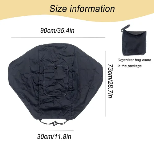 Vista 5 de Parasol universal para cochecito de bebé, cubierta opaca (0.0-19.7 ft) con visera de ventana de malla visible cubierta de toldo para detener