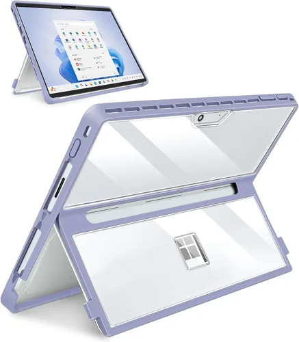 Vista 17 de Funda para Microsoft Surface Pro 11/10/9/8 de 13 pulgadas, con cubierta de soporte, correa de mano, funda resistente todo en uno compatible con Negro