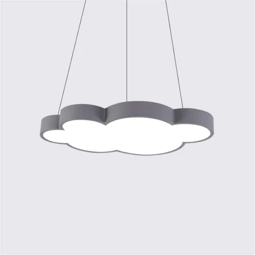 Vista 10 de Luces colgantes LED modernas regulables en forma de nube, NIUYAO Kids Room Metal 1 lámpara colgante en acrílico (bombilla incluida)