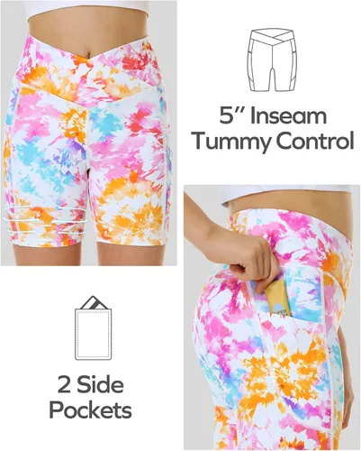 Vista 3 de Ewedoos Pantalones cortos de voleibol para niñas y adolescentes, pantalones cortos de baile, pantalones cortos de gimnasia atlética, pantalones