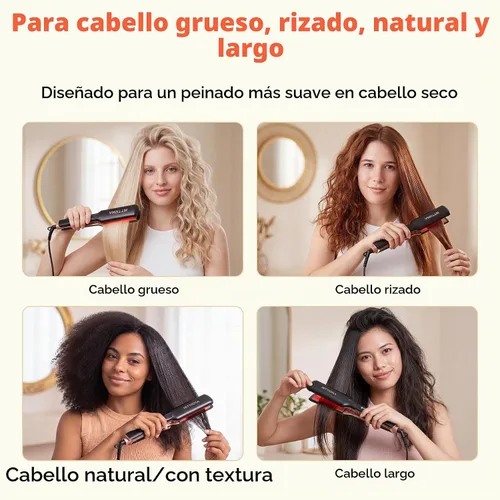 Vista 6 de HITTIONA Plancha de pelo de cerámica de 1.75 pulgadas de ancho para cabello