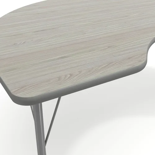 Vista 9 de Flash Furniture 72" x 48" Kidney Activity Table, Light Gray, Casters