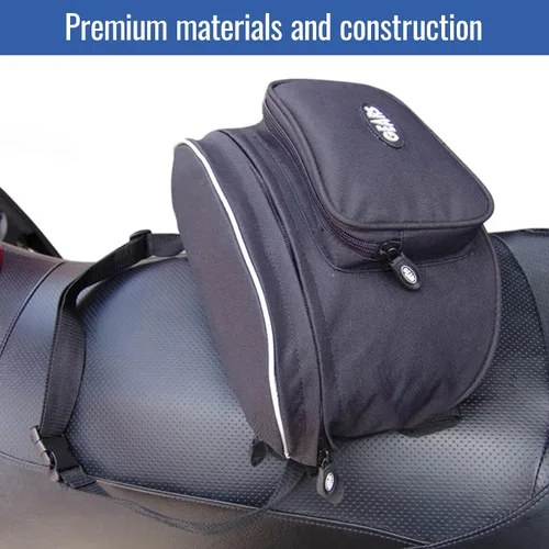 Vista 4 de GEARS Bolsa grande para manillar para motos de nieve, trineo, cuatrimoto, bolsa de almacenamiento para transporte diario, soporte resistente al agua