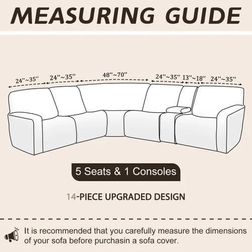 Vista 206 de Arfntevss Fundas de sofá seccional reclinable de terciopelo, Funda de sofá seccional de esquina para sofá reclinable, Funda elástica suave