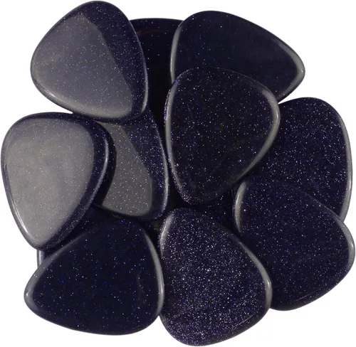 Vista 45 de Púa de Guitarra o Bajo de Piedra Amatista - Calibre Ultra Pesado de 3.0 mm - Forma 351 - Púa Exótica Artesanal de Gema Especial - 1 Paquete