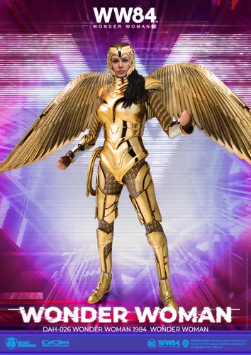 Vista 4 de Beast Kingdom Wonder Woman 1984: Golden Armor Wonder Woman DAH-026 Figura de acción dinámica de 8 ction Heroes, multicolor