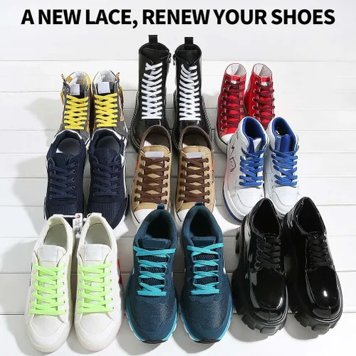 Vista 5 de VSUDO Flat Shoe Laces for Sneakers, Shoelaces for Sneakers, Athletic Shoelaces