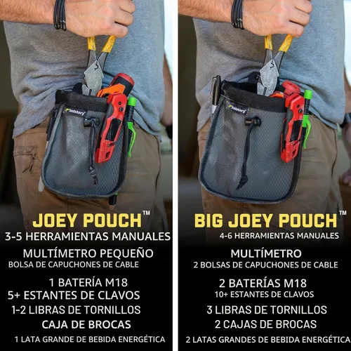 Vista 5 de Joey Pouch Clip-On Tool Belt Bag for Tools, Screws, and Nails - Great for an Electrician, HVAC Tech, Plumber, Carpenter, Contractor, Handy Man