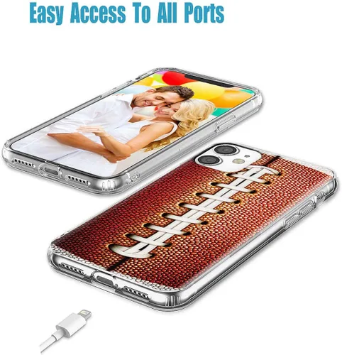 Vista 3 de Funda diseñada para iPhone 12 Mini, protección completa 360 a prueba de golpes, delgada, flexible, suave, TPU transparente, con diseño para iPhone