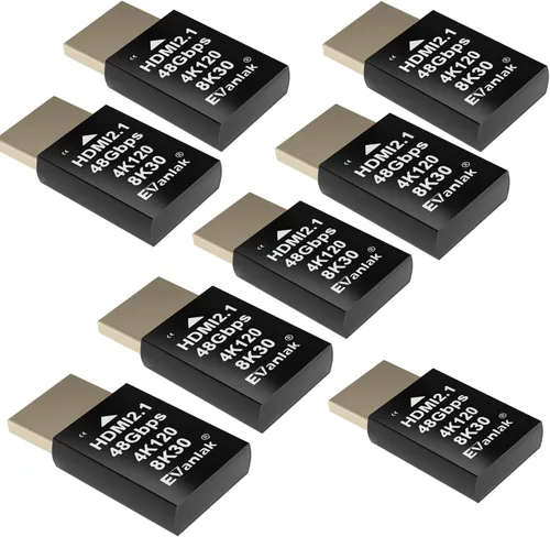 Vista 15 de EVanlak 4K 120Hz HDMI 2.1 Dummy Plug edid Headless - Emulador de pantalla virtual de alta resolución para PC, auriculares VR minería