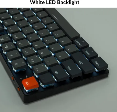 Vista 8 de Keychron K5 - Teclado mecánico para juegos con cable Bluetooth inalámbrico y USB con diseño de tamaño completo, 104 teclas intercambiables