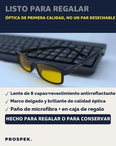 Vista 6 de Prospek ELITE Blue Light Blocking Glasses Men Women, Yellow Lens
