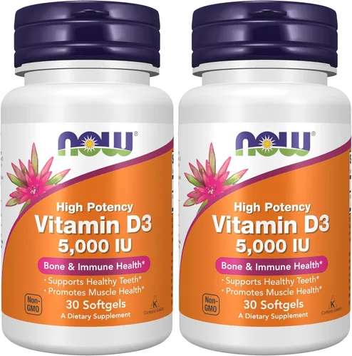 Vista 9 de Now Supplements, Vitamina D3 5,000 UI, Alta Potencia, Soporte Estructural*, 30 cápsulas blandas