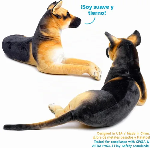 Vista 5 de TigerHart Hilde The German Shepherd - Perro de peluche grande de 34 pulgadas (medida de cola no incluida)