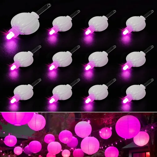 Vista 12 de Aogist - Paquete de 24 luces LED pequeñas, alimentadas por batería, impermeables, luz colgante que dura 48 horas para linternas de papel, globos