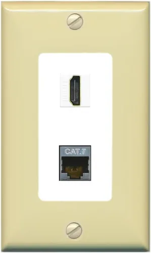 Vista 14 de RiteAV Placa de pared HDMI y Cat7 - 1 cuadrilla [negro/marfil]