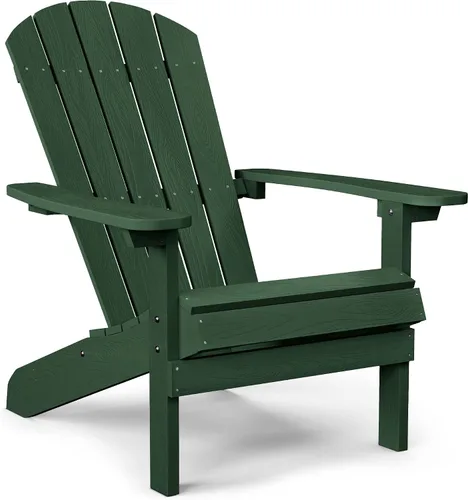 Vista 35 de YEFU Silla Adirondack de plástico resistente a la intemperie, sillas de patio con instalación fácil en 5 pasos, se ve exactamente como madera real