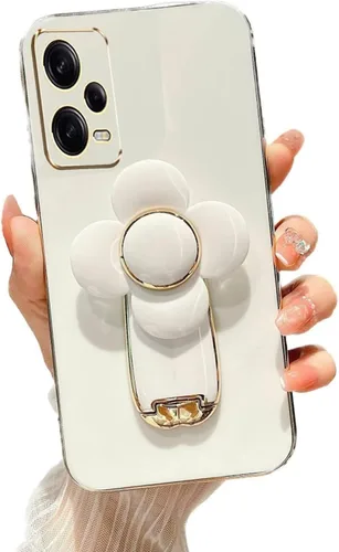 Vista 41 de Miagon - Funda con soporte para Xiaomi Redmi A1, galvanizado suave TPU protector delgado a prueba de golpes con molinete giratorio soporte de flores