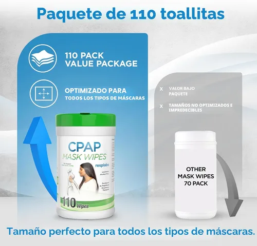 Vista 6 de RespLabs Medical - Toallitas de limpieza para máscaras CPAP