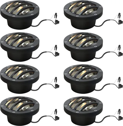 Vista 12 de GOODSMANN Luces LED de bajo voltaje para paisaje, 4 W, 12 V, 200 lúmenes, blanco cálido con conector de cable para terraza, escalón, jardín