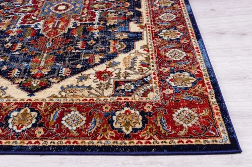 Vista 4 de LUXE WEAVERS Howell Collection 2525 - Alfombra oriental azul marino de 5 x 7