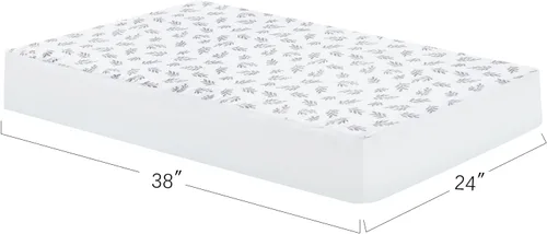 Vista 4 de Biloban Sábanas ajustadas para cuna mini, paquete de 2 sábanas ajustadas para cuna mini, se ajustan a colchón de cuna mini, sábanas ajustadas