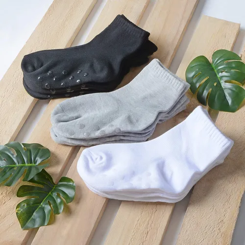 Vista 11 de Tenpluszero 12 pares de calcetines antideslizantes para niños pequeños con puños para bebés niños y niñas